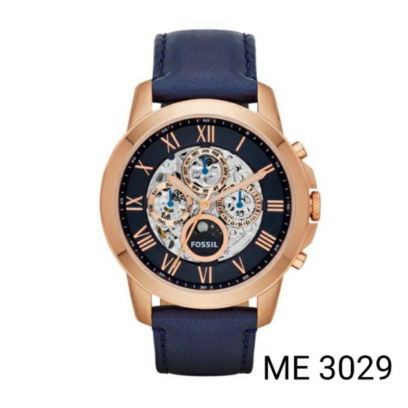 Jam Tangan Pria Merk Fossil Original Leathers Automatic Free Box Original