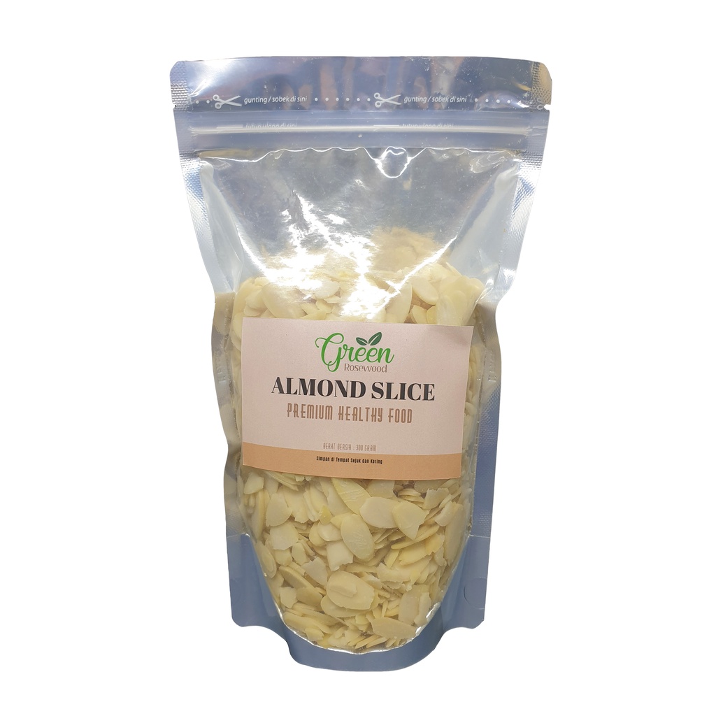 

RAW ALMOND SLICE 300 GRAM PREMIUM - ALMOND IRIS MENTAH 300 GR