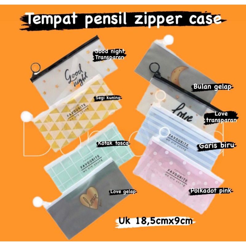 

tempat pensil zipper case tempat pensil transparan