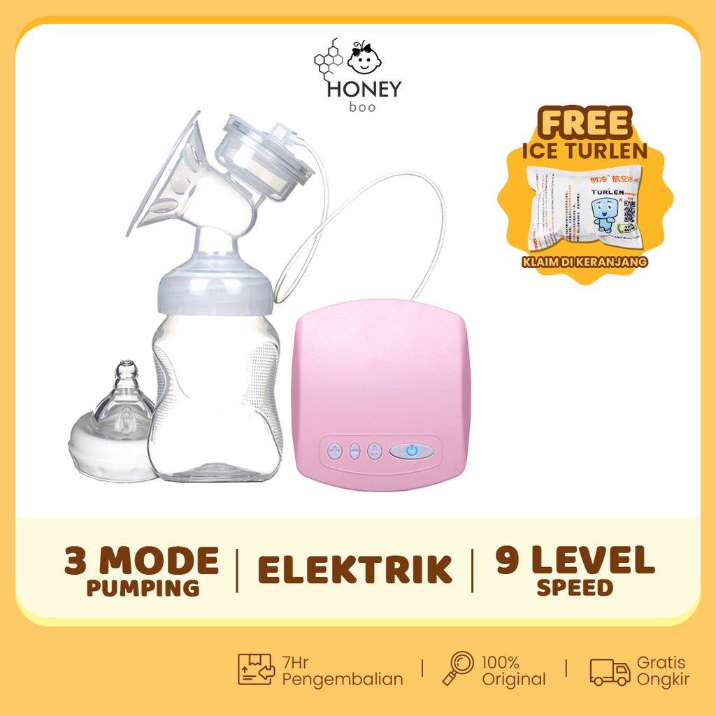 ⭐BISA COD⭐ Honey Boo - Pompa ASI Elektrik Aman Breast Pump Single Automatic BPA Free