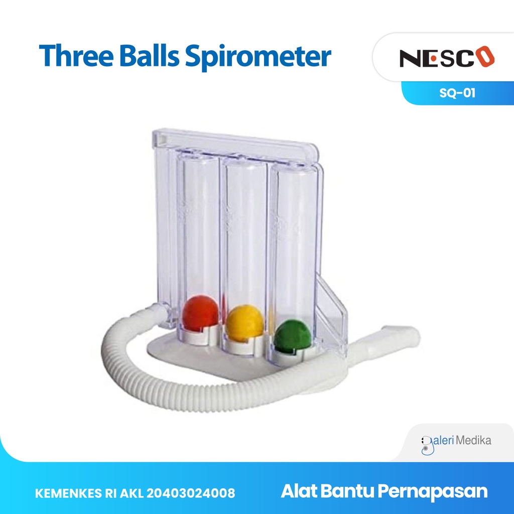 Nesco SQ-01 Three Balls Spirometer - Alat Bantu Pernapasan Dalam