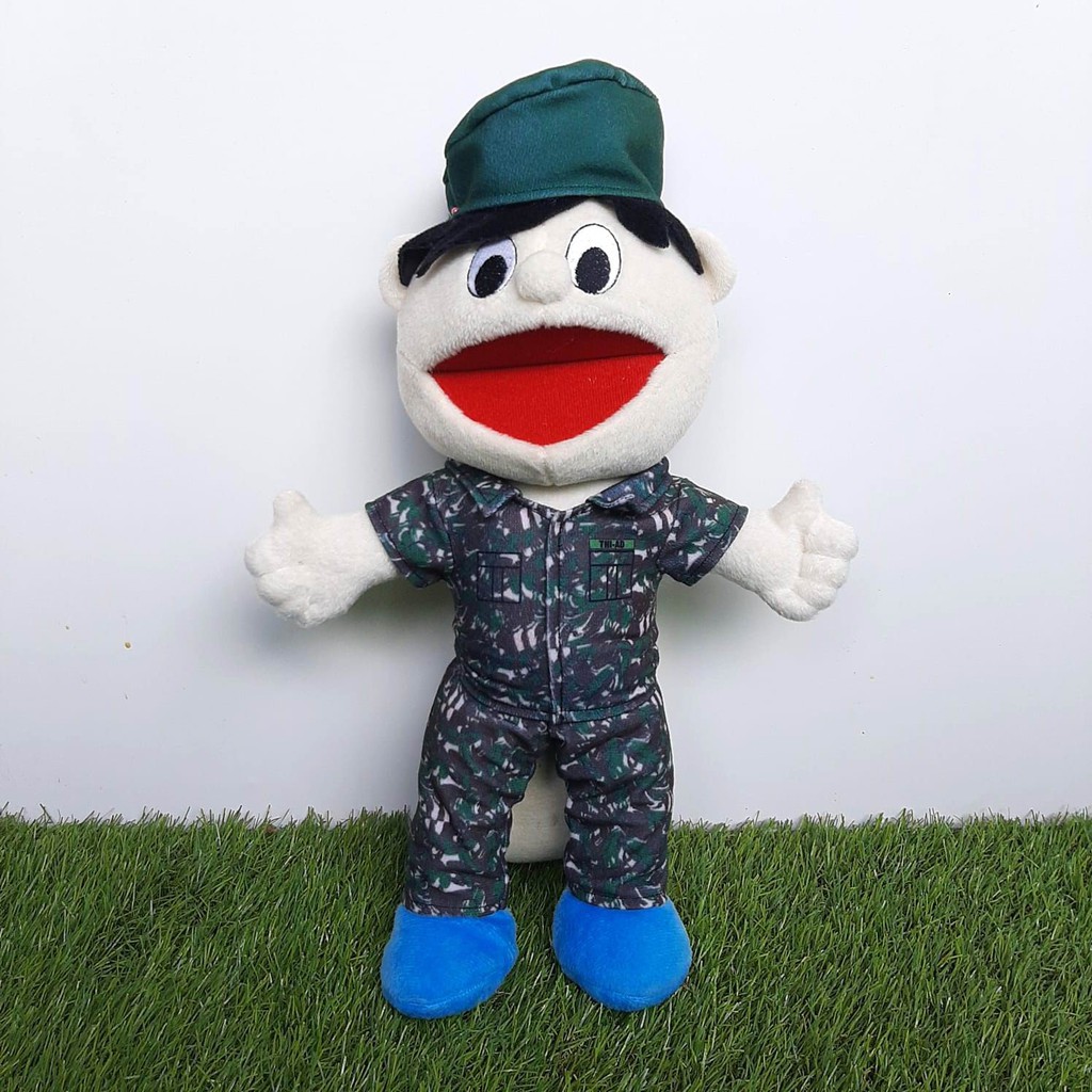 Boneka Tangan Muppet Profesi Tentara- Mulut Terbuka Bisa Gerak