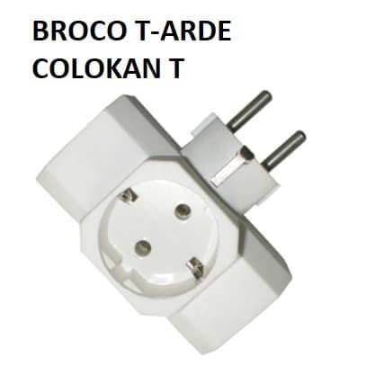 STEKER T ARDE BROCO 13830 COLOKAN 3 ARAH STOP KONTAK PUTIH