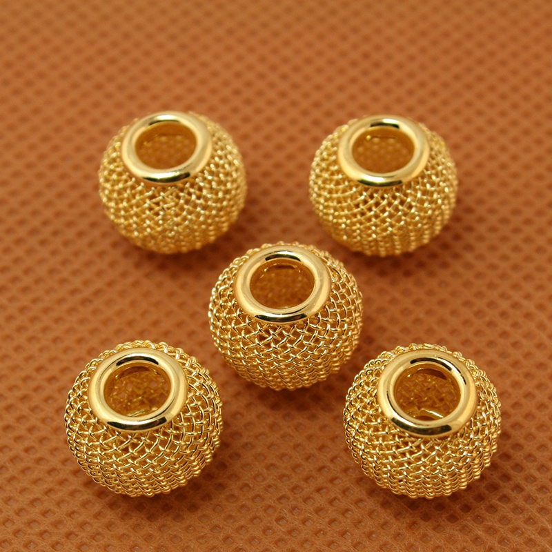 6pcs10x12mm Putaran Logam Beads Beads Longgar Untuk DIY Perhiasan Membuat Temuan Kalung Gelang Anting Temuan