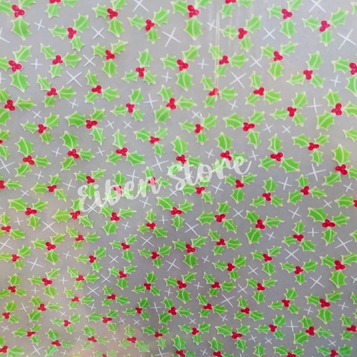 

Coklat Transfer/ Transfer Sheet Marit Holly Leafs 30x40cm