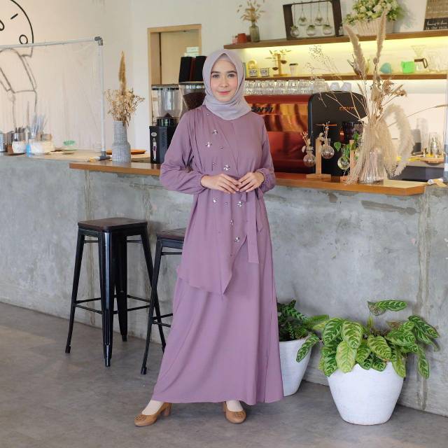 (BISA COD) SHAMILA SCARF DRESS