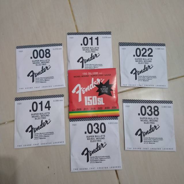 Senar gitar fender 08 elektrik