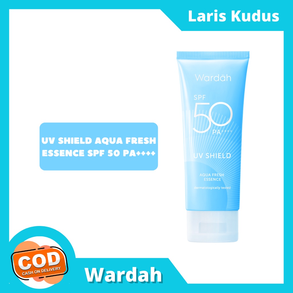 Wardah UV Shield Aqua Fresh Essence SPF 50 PA++++/Wardah Sunscreen/Wardah Sunscreen Biru/Wardah Sunscreen Aqua/Wardah Tabir Surya/Promo Wardah