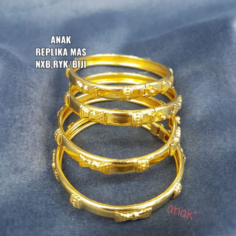 Gelang lapis emas 24k /replika, tahan lama,awet,persis seperti asli,tahan,cantik