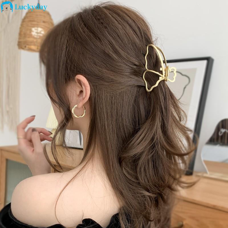 YEEZII Jepit Rambut Bentuk Butterfly Bahan Metal Untuk Wanita