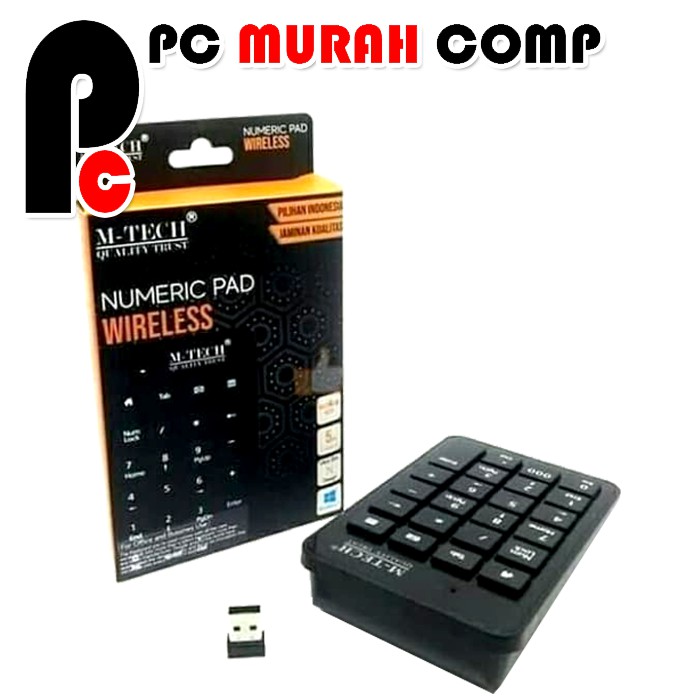 Keyboard Numeric Wireless USB 2.4 M-Tech - Keypad Numerik Wireless