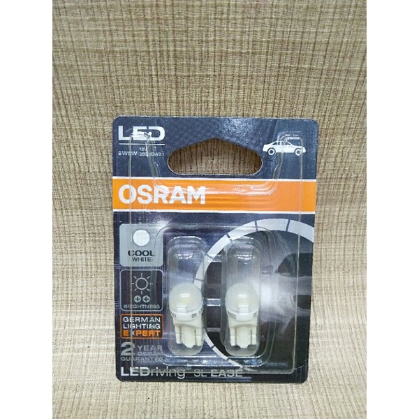 Led Osram LEDriving SL T10 1w W5W 12v Cool White Putih Untuk Lampu Senja Kota Kabin Plat Nomor Asli Original