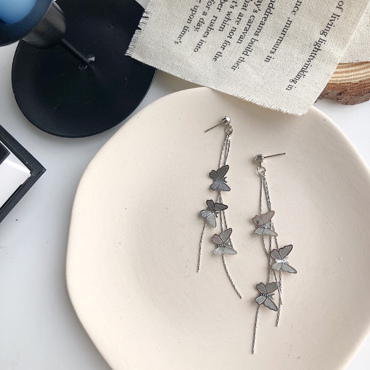 Jepang dan Korea baru panjang kupu-kupu rumbai liontin anting-anting anting-anting untuk wanita in A