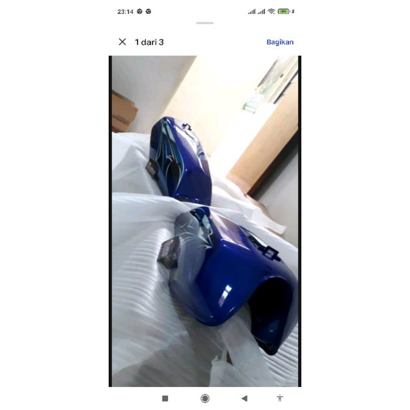 tangki rx king 2006 biru assy original yamaha asli