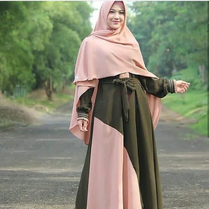 20+ Ide Model Baju Gamis Remaja Kekinian Syari Remaja