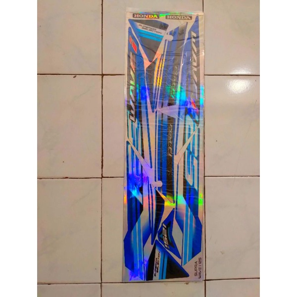 STRIPING HOLOGRAM STICKER LIS VARIASI HOLOGRAM SUPRA X 125 WAVE 125 HOLOGRAM
