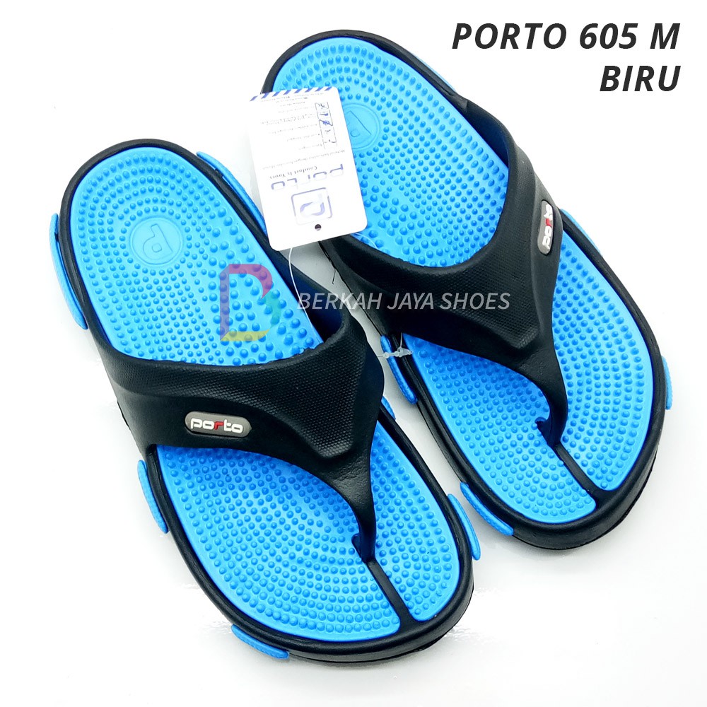 Sandal Karet Pria / Sandal Jepit Karet Pria Porto 605 M Varian Warna Random