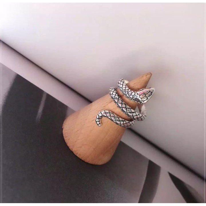 Cincin Fashion Wanita Modis Kekinian Ring Animal Snake Shape Ring Jewelry