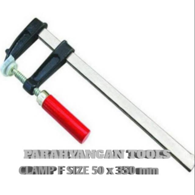Alat press kayu  Clamp F Size 50 x 350 mm - Alat penjepit / press / klem kayu