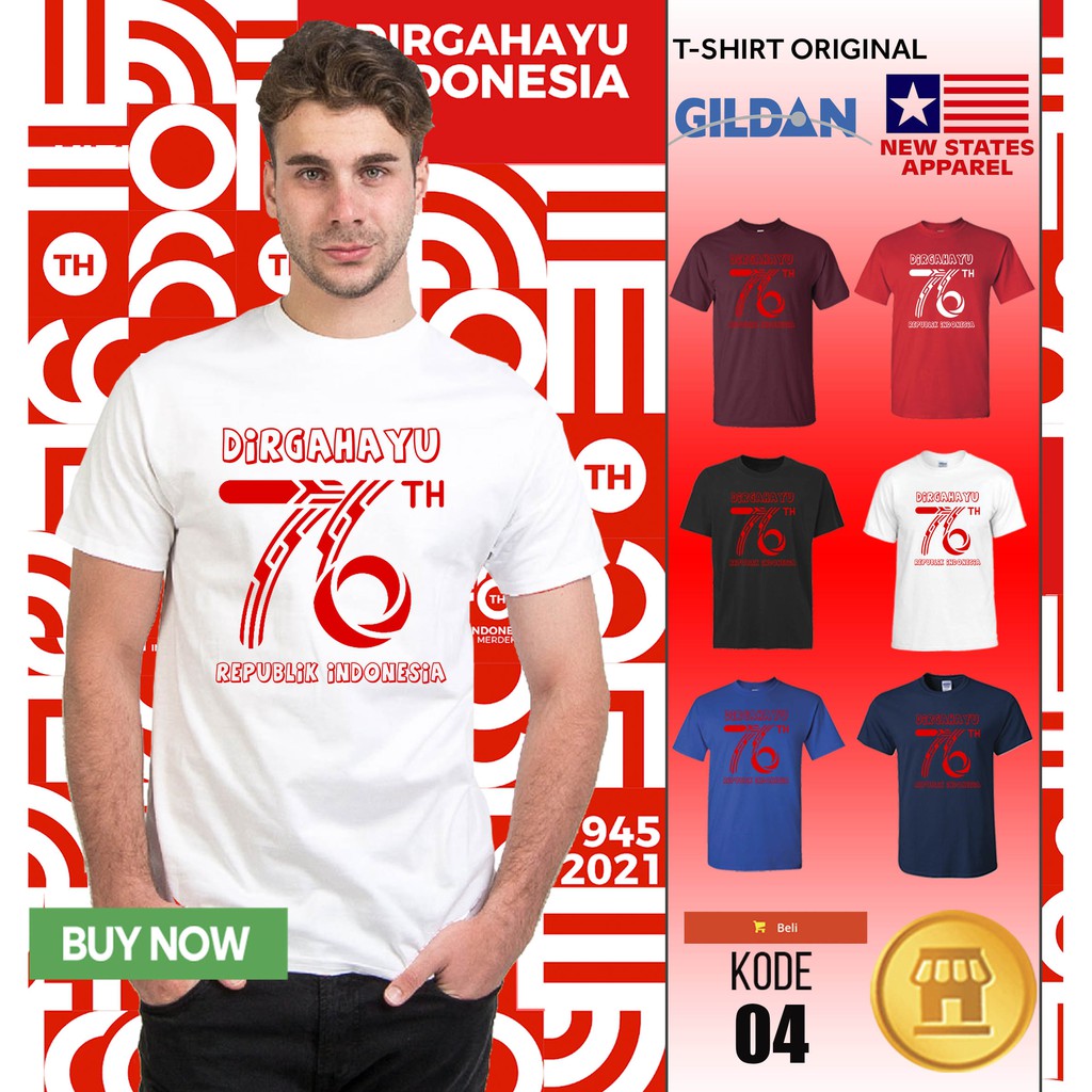 Harga 17 Agustus Ke 76 Kaos Terbaru Agustus 2021 Biggo Indonesia