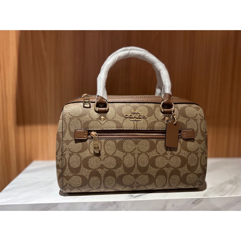 COACH F83607. Rowan sig Light Khaki/ saddle