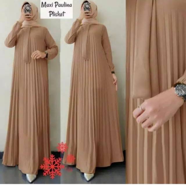GAMIS PLISKET / GAMIS PLISKET JUMBO / GAMIS PLISKET MAXI TERBARU
