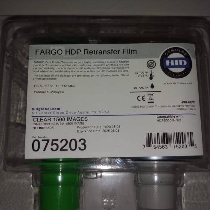 Ribbon Fargo Hdp Retransfer Film 5000 Pn 075203
