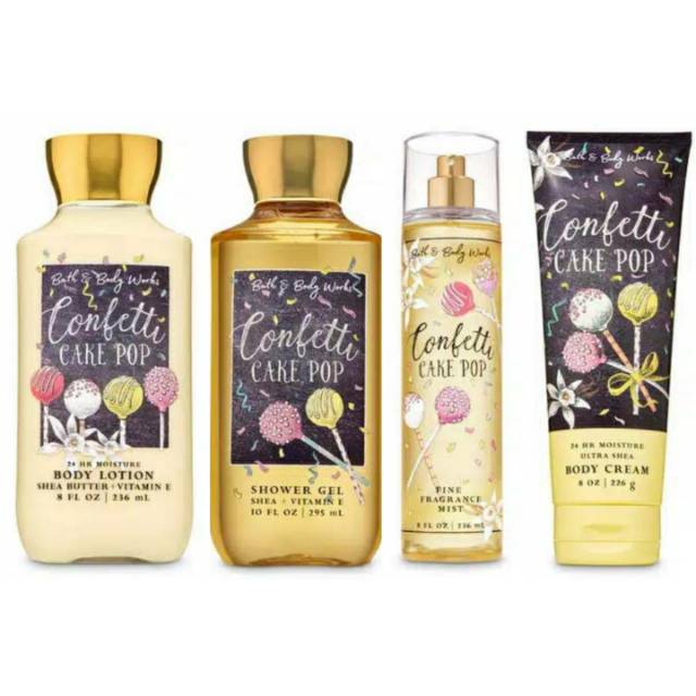 BBW Bath Body Works CONFETTI CAKE POP collection