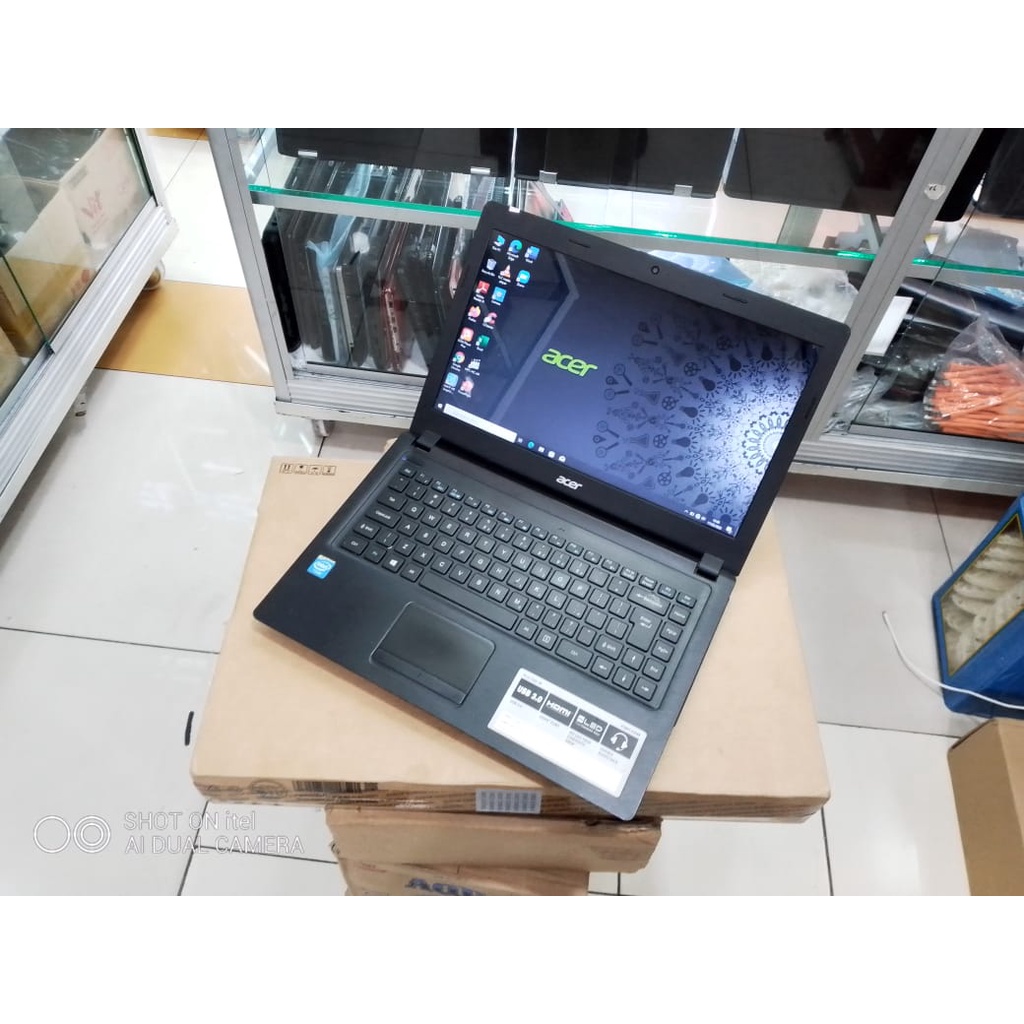 LAPTOP LEPTOP ACER  RAM 4GB HDD 500GB 14 INC GENERASI BARU WINDOWS10  SIAP PAKAI