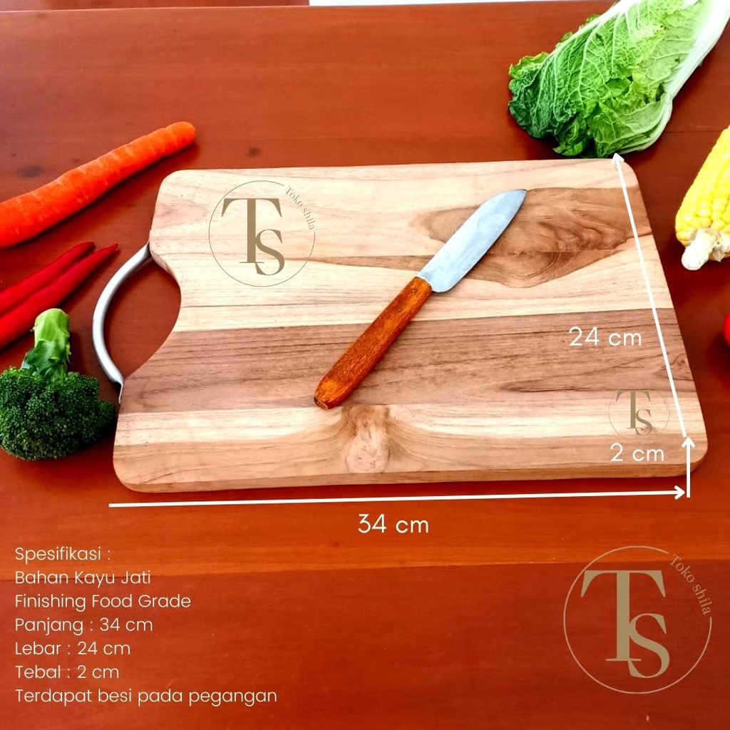 TALENAN KAYU JATI ANEKA MODEL CUTTING BOARD PREMIUM