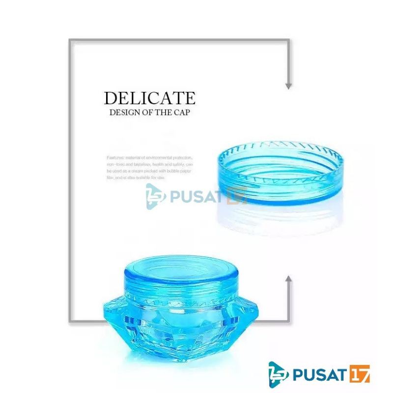 Pot Jar Diamon Kristal Akrilik 5gr | Cup Wadah Cream Kosmetik | Tempat Salep Krim Wajah Share in Jar