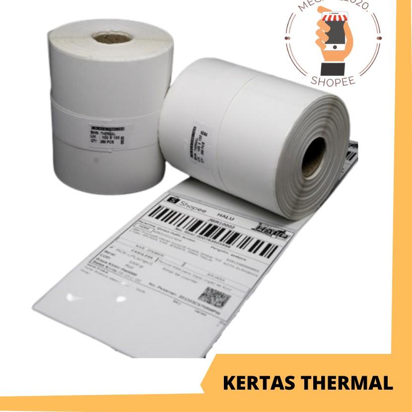 

Terjangkau - LEBIH TEBAL Thermal Label Bare Direct Sticker Paper Roll Printer Stiker 100 x 150 isi 250 ,.