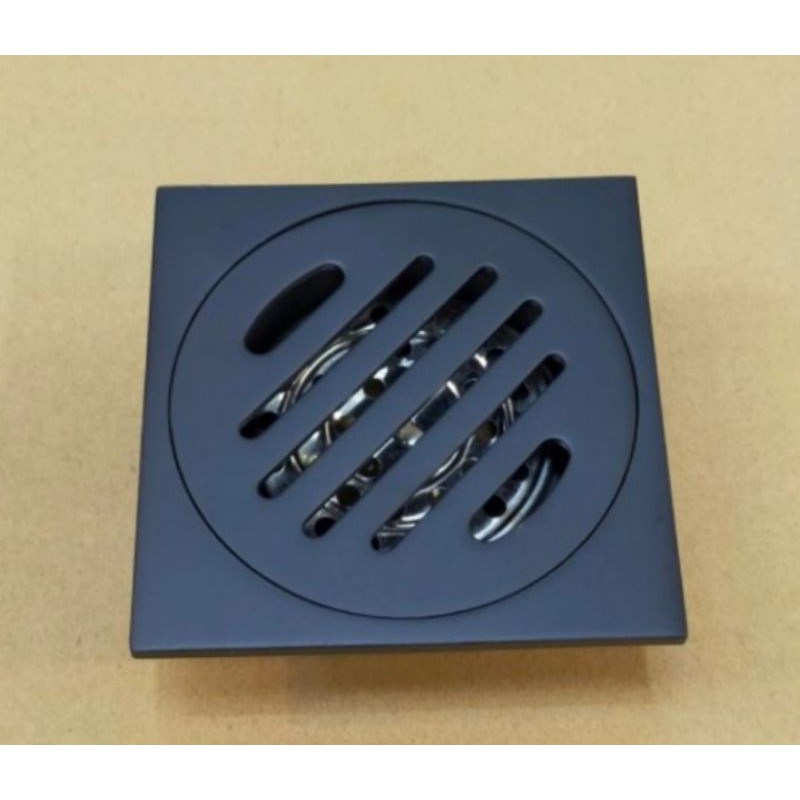 Smart floor drain hitam stainless / saringan pembuangan air kamar mandi