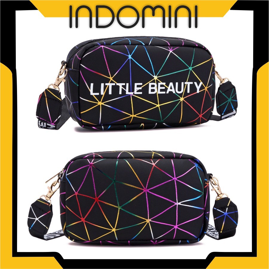 INDOMINI W157 TAS FASHION IMPORT TAS SELEMPANG LITTLE BEAUTY MOTIF PRISMA SLING BAG TAS MURAH