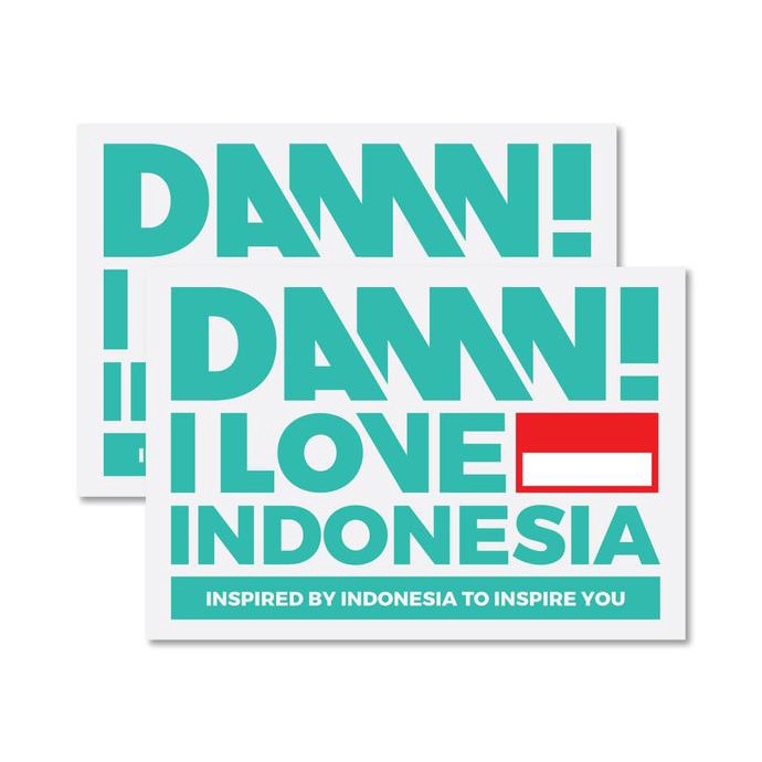 

Mantap Damn! I Love Indonesia Sign Sticker Turqoise Large - Turquoise Gilaa!!!