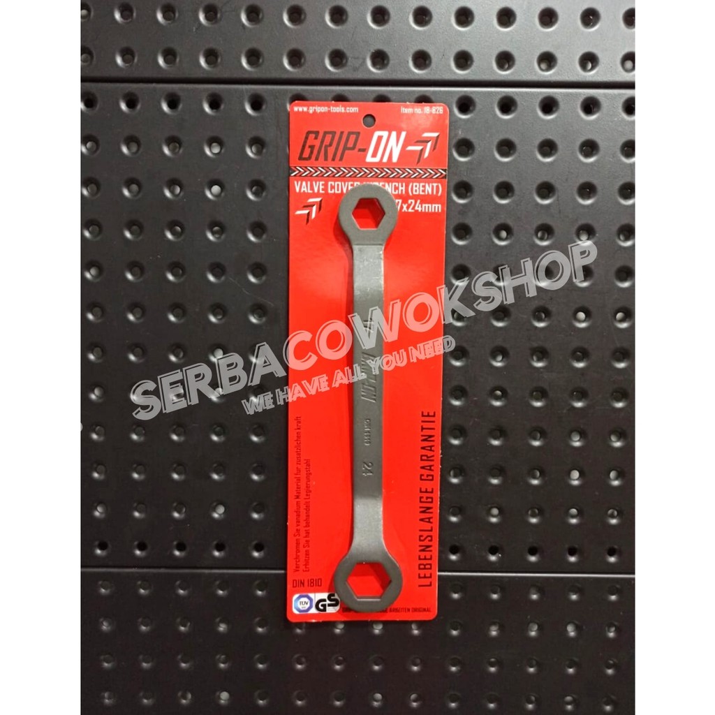 Grip On Kunci Tutup Klep Bengkok 17-24 mm Kunci Blok Mesin Matic Valve Cover Wrench Bent Termurah