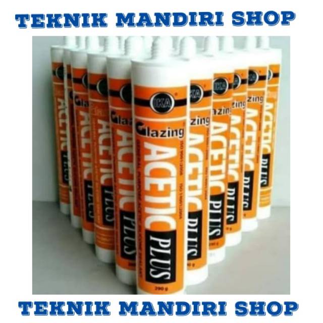 Glazing Acetic Plus IKA / Lem Kaca Silicone Sealent Glazing Acetic Plus