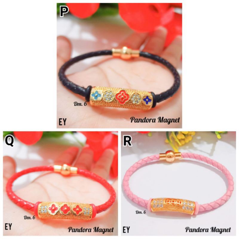 Gelang Pandora Kunci Magnet Varian Motif Perhiasan wanita Zircon (COD)