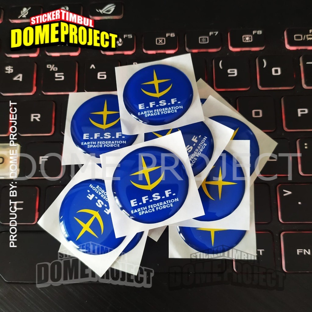 STIKER MOTOR EMBLEM 3D LOGO ANIME GUNDAM EFSF KALIPER REM AKSESORIS YAMAHA HONDA SUZUZI KAWASAKI AESTHETIC KEREN