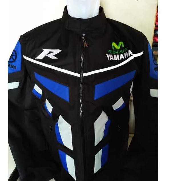 Hanya di sini  PJE Jaket Protektor Motor/Touring harian club YAMAHA MOVISTAR Racing red terbaru