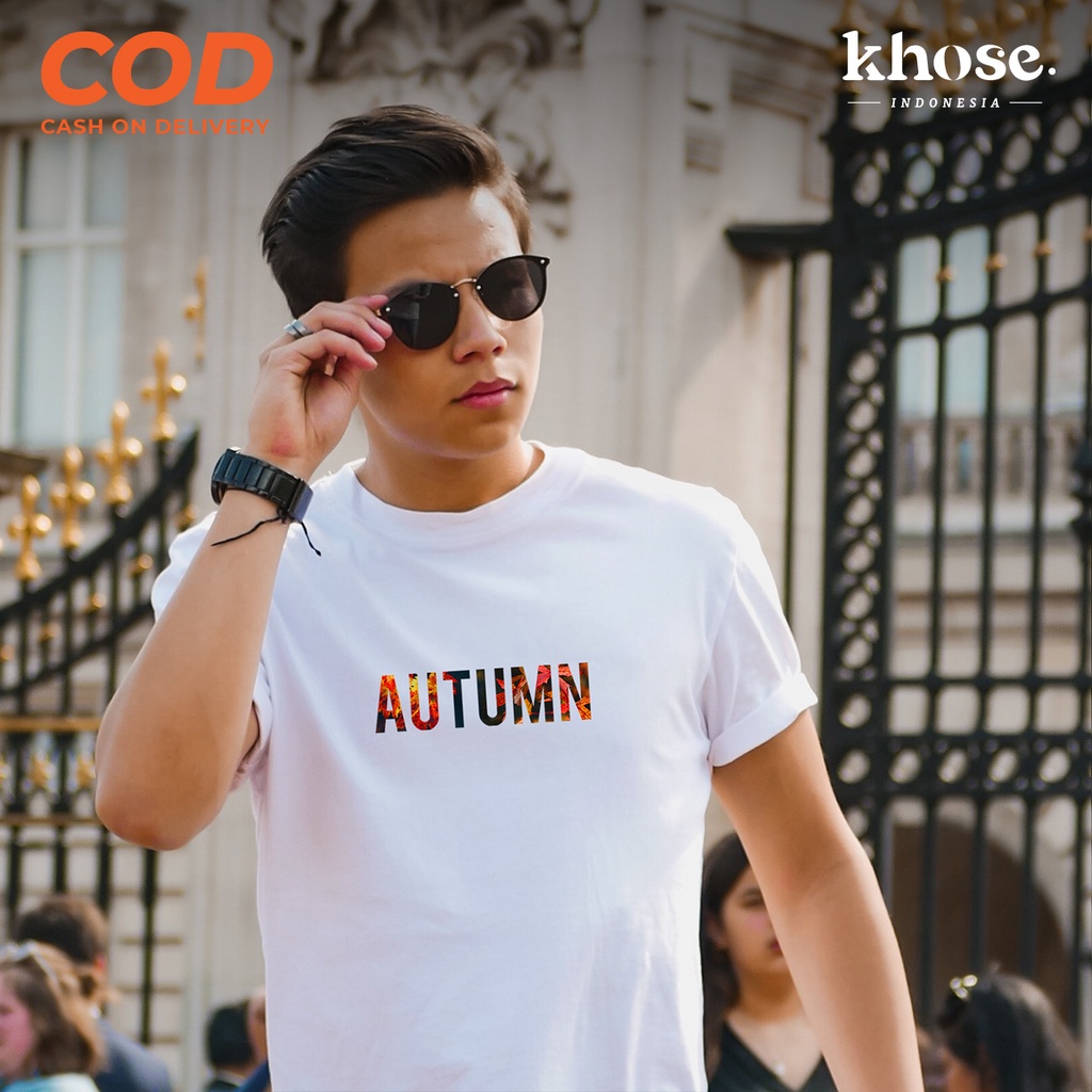 KHOSE Kaos Unisex Sablon Digital AUTUMN KODE S-11 / Kaos Couple HM