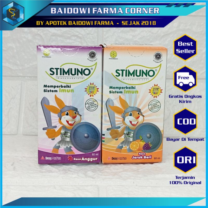 STIMUNO SYRUP GRAPE DAN ORANGE Berry 60ML DAN 100ML