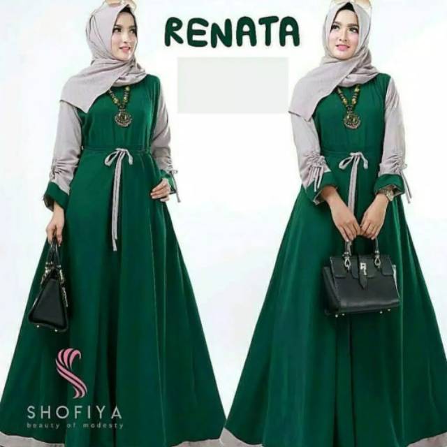 Promo Gamis Renata Dress Terbaru Fashion Muslim