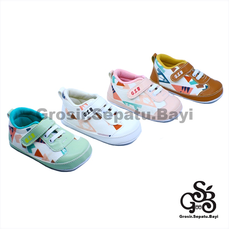 sepatu bayi laki laki perempuan umur 2-14 bulan model Kets Carnival Hijau