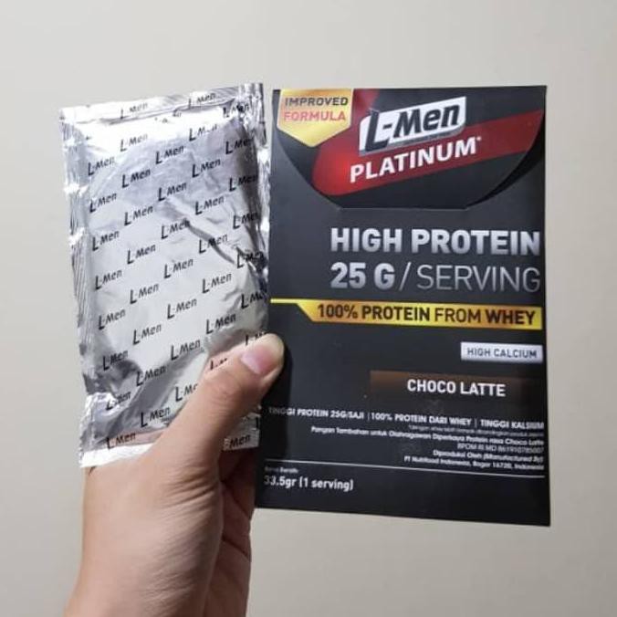Kualitas Terbaik - L-Men Platinum High Protein Sachet 25gr Per Serving Susu Whey Fitness