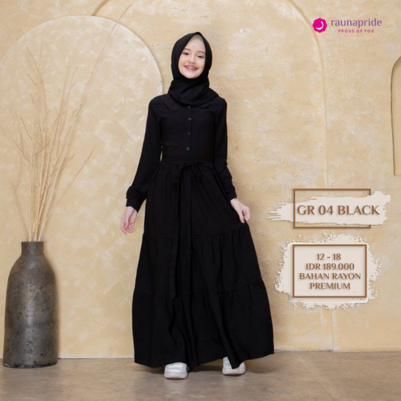 Rauna remaja gamis hitam