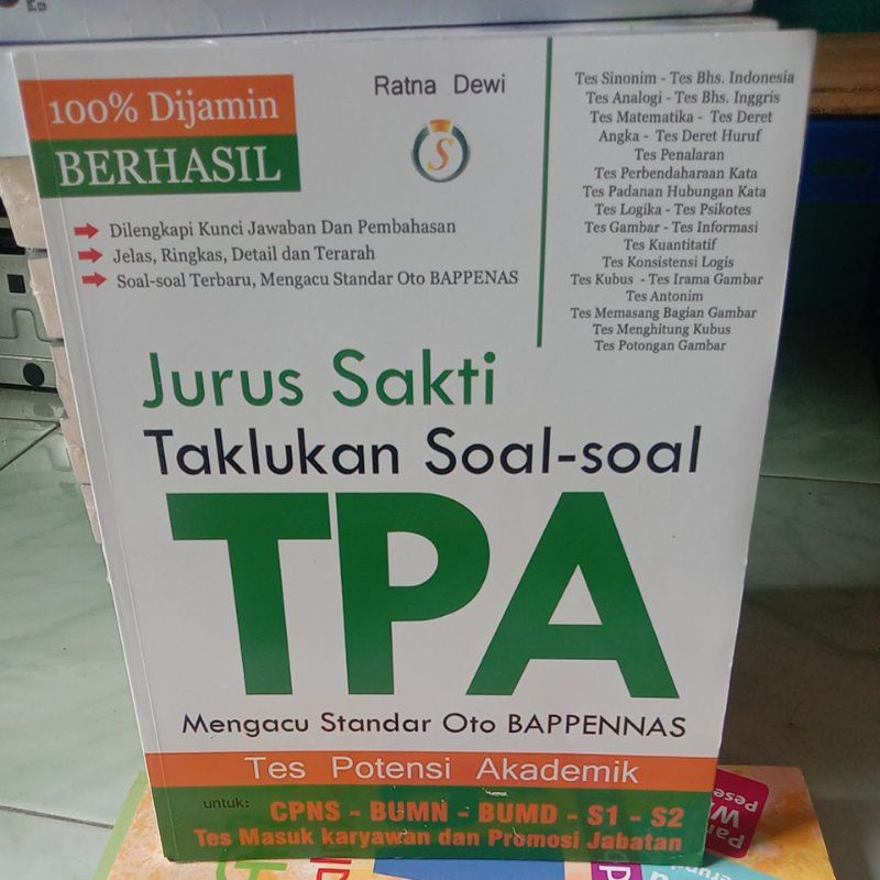 

BUKU JURUS SAKTI TAKLUKAN TPA MENGACU STANDAR OTO BAPPENNAS