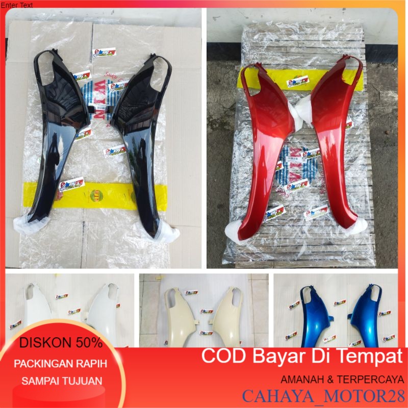 Termurah Sayap depan legshield cover body scoopy fi hitam merah maroon putih krem cream biru 2013 - 