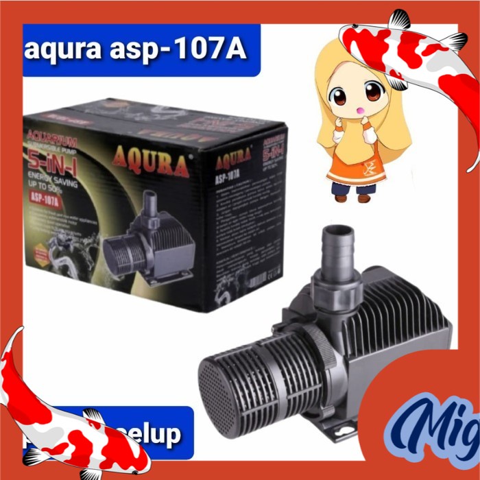 AQURA ASP 107 A pompa celup aquarium kolam ikan pompa air water pump