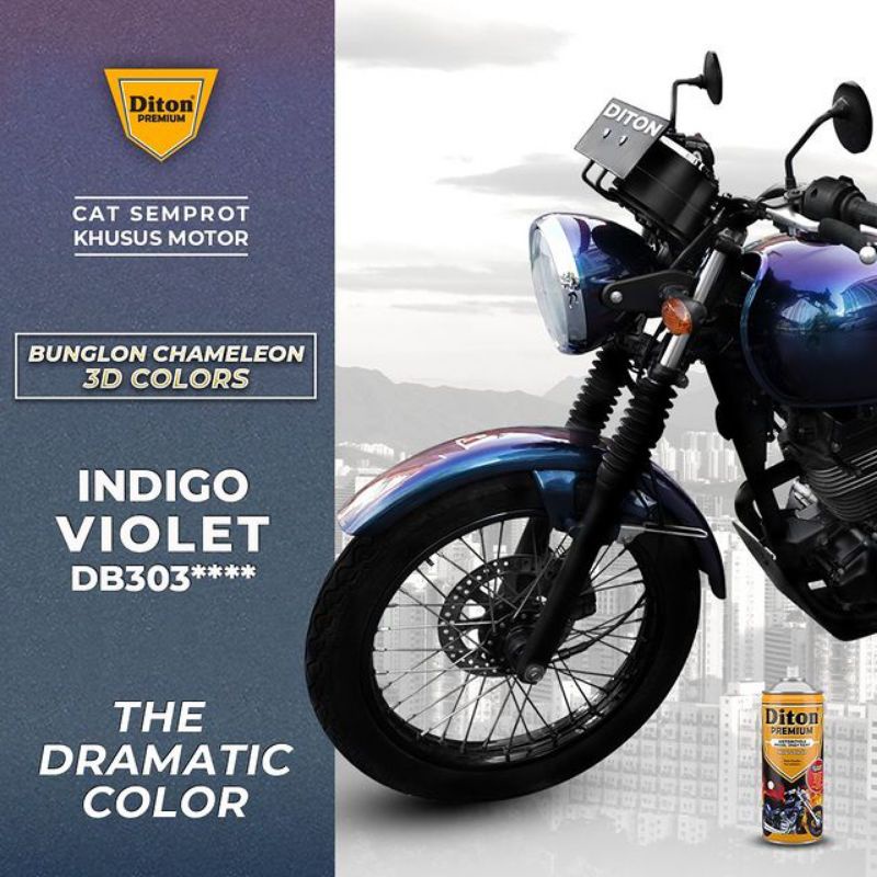 Pilok Bunglon Blue DB303 Pkt 4Klg Diton Premium Cat Semprot Sepeda Motor Mobil Velg Helm